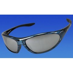 Predator Blue Marble Frame - Silver Mirrored Lens